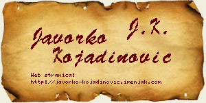 Javorko Kojadinović vizit kartica